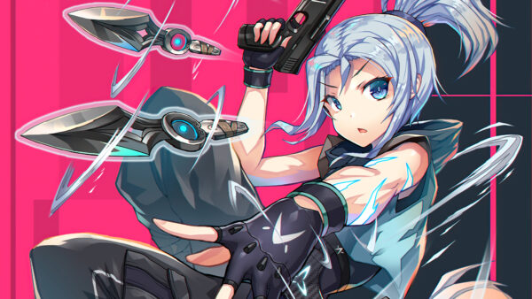 Wallpaper Pink, Valorant, Background, Jett, With, Rifle