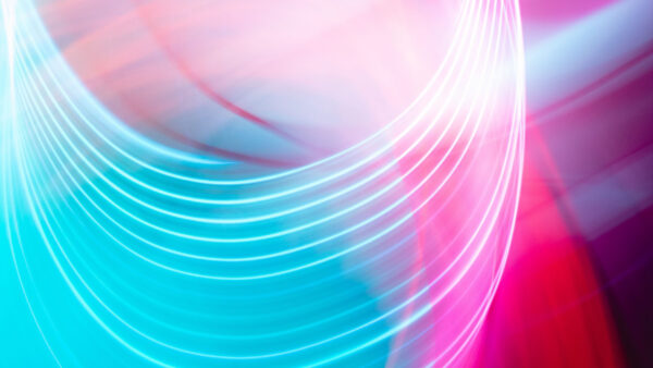 Wallpaper Circles, Glow, Pink, Lines, Light, Blue, Abstract