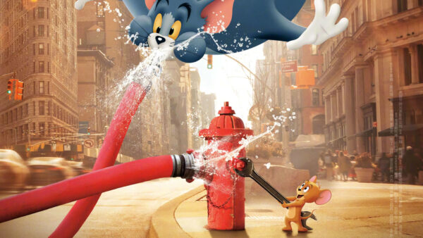 Wallpaper Red, Tom, Waterpipe, Jerry