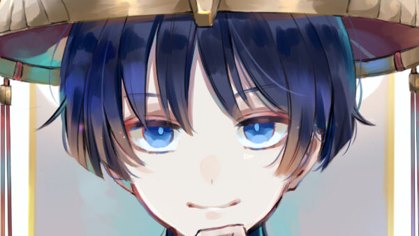 Wallpaper Scaramouche, Blue, Impact, Genshin, Eyes