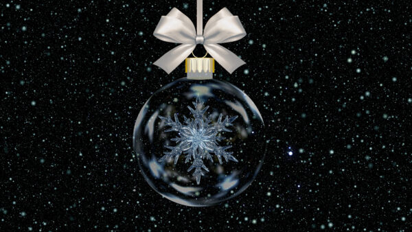 Wallpaper Bauble, Ornaments, Christmas, Black, Desktop, Snowflake