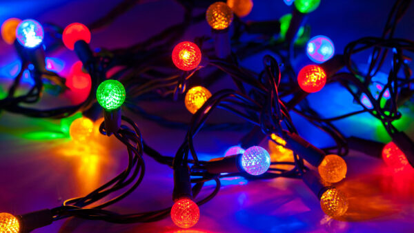 Wallpaper Colorful, Lights, Desktop, Christmas