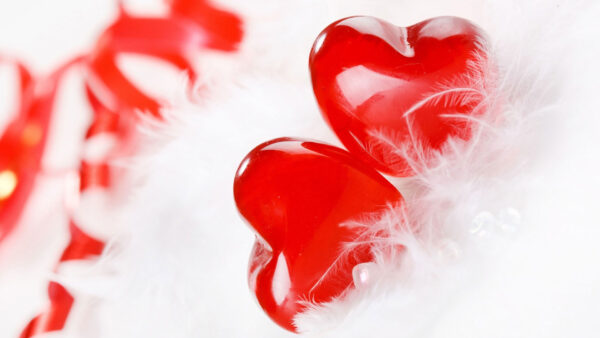 Wallpaper Shapes, Fur, Red, Heart, Love, White, Cloth