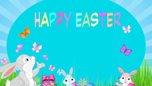 Wallpaper Blessings, Happy, Easter, Bunnies