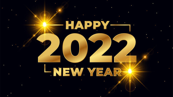 Wallpaper Glitter, Year, 2022, Happy, New, Glare, Light