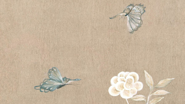 Wallpaper Chinoiserie, Flower, Butterflies, Background, WALL
