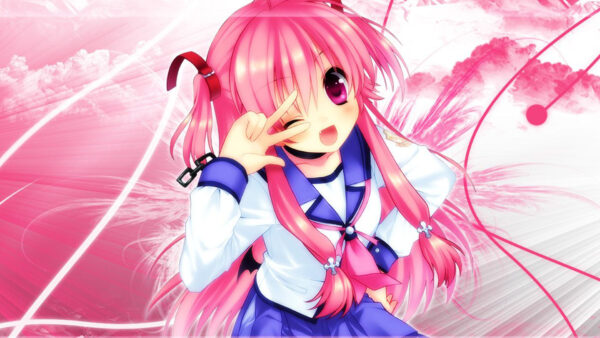 Wallpaper Uniform, Kawaii, Hair, Pink, Girl