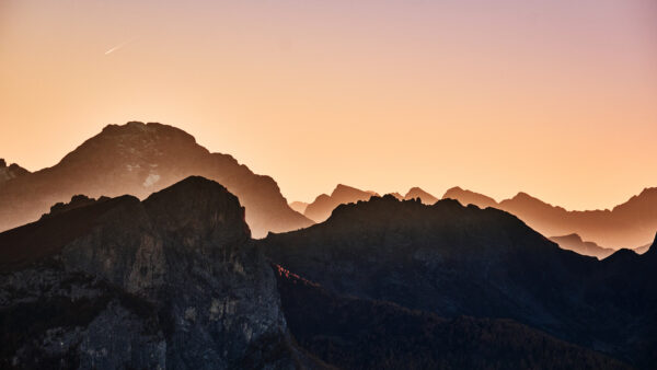 Wallpaper Mountains, Sunset