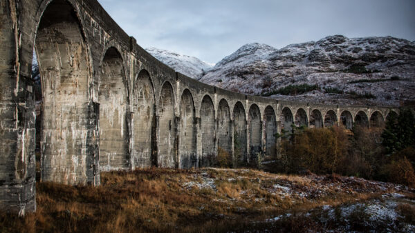 Wallpaper Scotland, Glenfinnan, Viaduct, Near, Travel, Desktop, Bridge, Mountain