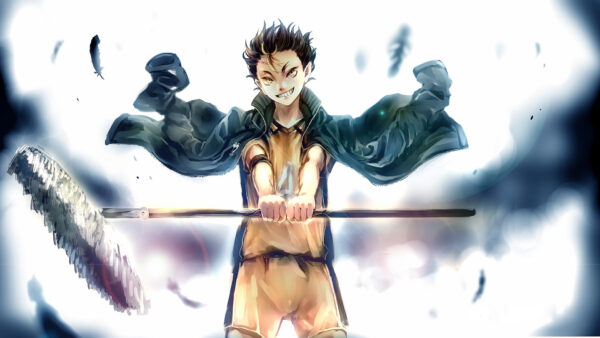 Wallpaper Nishinoya, Stick, Like, Desktop, Anime, Mop, Haikyu