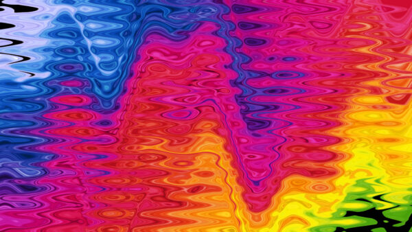 Wallpaper Rainbow, Desktop, Wave, Abstract, Ripple