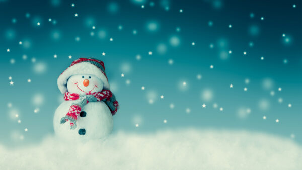 Wallpaper Snowman, Scarf, Winter, Desktop, Christmas, With, Toy