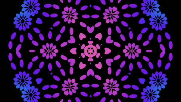 Wallpaper Purple, Digital, Pink, Art, Abstract, Flower, Desktop