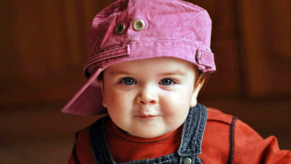 Wallpaper Red, Delightful, And, Baby, Dress, Hat, Pink, With, Blue, Cute, Desktop