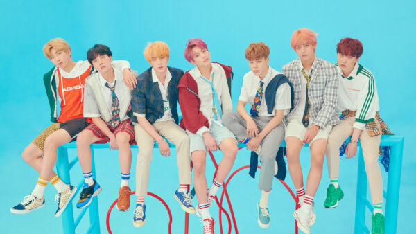Wallpaper Jungkook, Jin, Blue, Background, BTS, J-Hope, K-Pop, Jimin