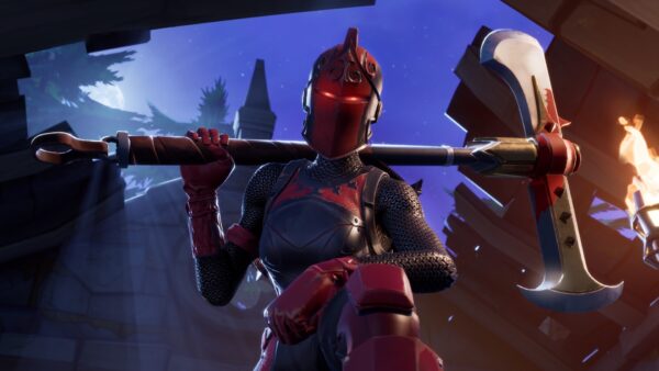 Wallpaper Fortnite, Red, Knight