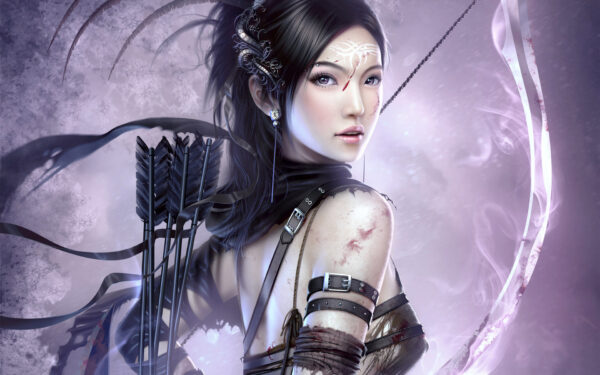 Wallpaper Archer, Girl, Fantasy