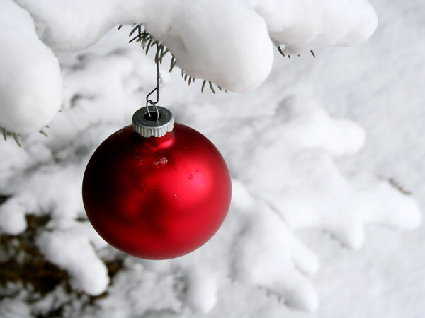 Wallpaper Ball, Snow, Christmas