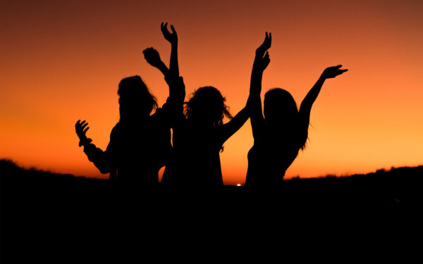 Wallpaper Sunset, Party, Girls
