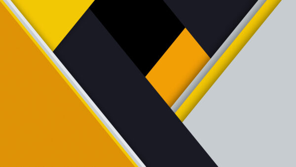 Wallpaper Yellow, Abstract, Design, Material, Mobile, Desktop