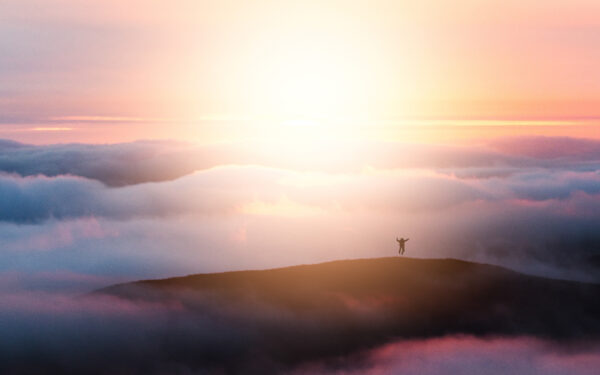 Wallpaper Sunrise, Mountains