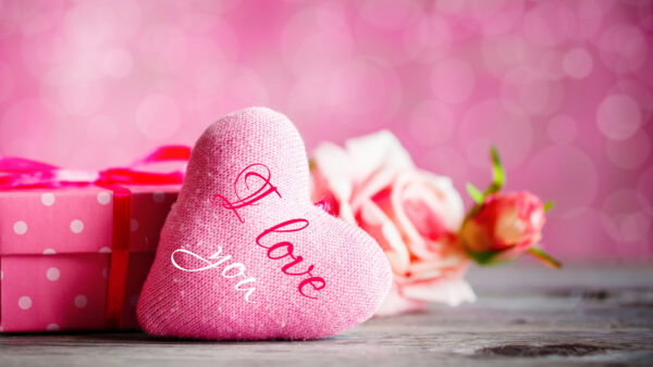 Wallpaper Valentine, Love, Word, Bokeh, Symbol, Rose, Desktop, Heart, Pink, You, Mobile, Background, With