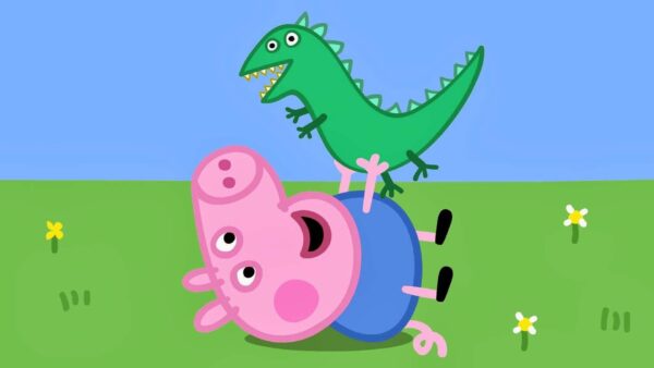Wallpaper With, Toy, Pig, Anime, Playing, Peppa, Dinosaur