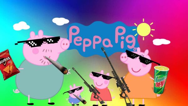 Wallpaper Mummy, Goggles, Peppa, Anime, Daddy, Hands, Pig, Rifles, And, George, Wearing, Having