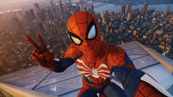 Wallpaper Sign, Background, Buildings, Showing, Victory, Spiderman