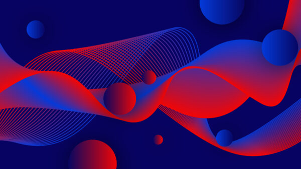 Wallpaper Lines, Mobile, Red, Desktop, Wavy, Abstract, Circles, Blue