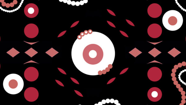 Wallpaper Pink, Black, Abstract, Shapes, Desktop, White, Circle