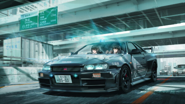 Wallpaper Girl, Anime, Bridge, Inside, Sitting, Under, Are, Car, Girls