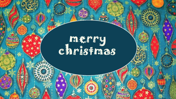 Wallpaper Decoration, With, Merry, Background, Christmas, Colorful, Painting