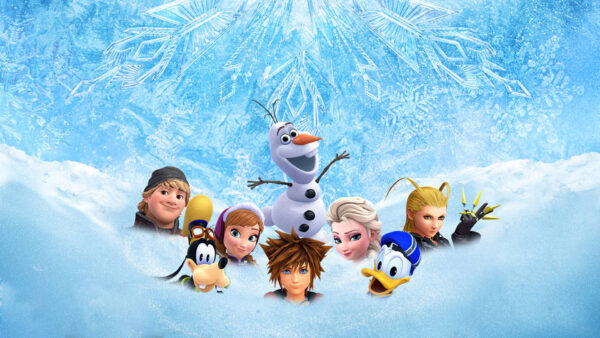 Wallpaper Anna, Frozen, Elsa, Kristoff, Mickey, Iduna, Olaf