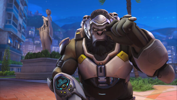 Wallpaper Background, Overwatch, Statue, Winston