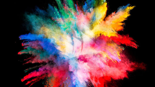 Wallpaper Splash, Background, Colorful, Black, Powders