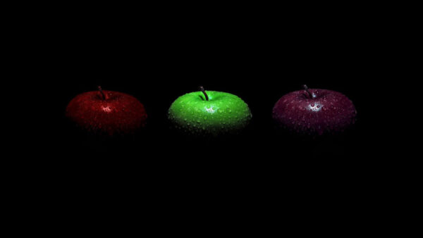 Wallpaper Black, Red, Background, Green, Apples