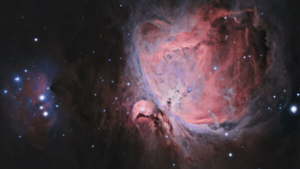 Wallpaper Nebula, Stars, Orion, Space, Peach, Black, Desktop