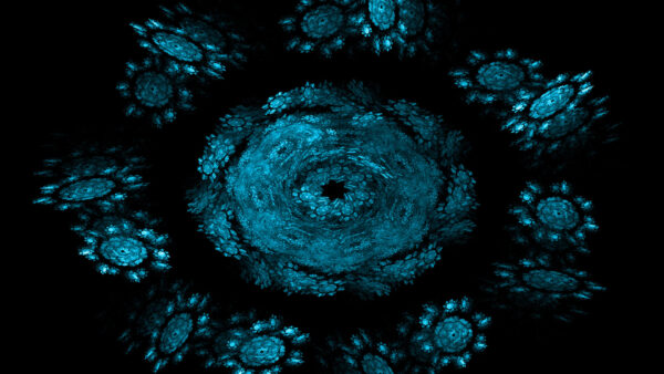 Wallpaper Fractal, Blue, Trippy