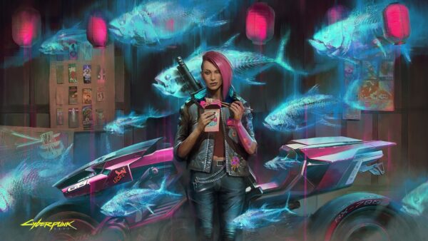 Wallpaper Girl, 2077, Games, Art, Cyborg, Cyberpunk