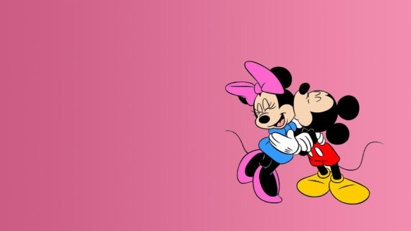 Wallpaper Pink, Mouse, With, And, Mickey, Background, Desktop, Minnie