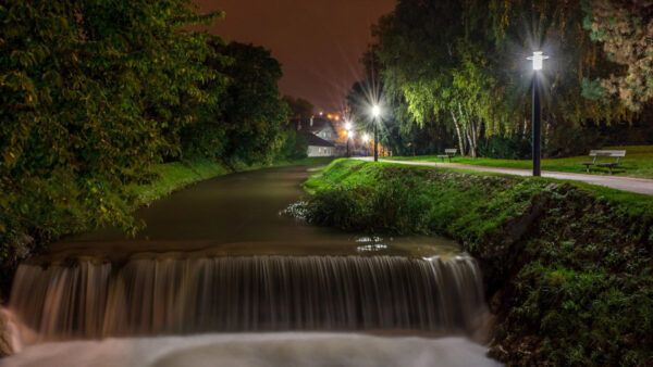 Wallpaper Light, During, Mobile, With, Photo, Desktop, Landscape, River, Street, Waterfall, Nighttime, Nature