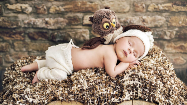 Wallpaper Sleeping, With, Baby, Doll, Desktop, Cute