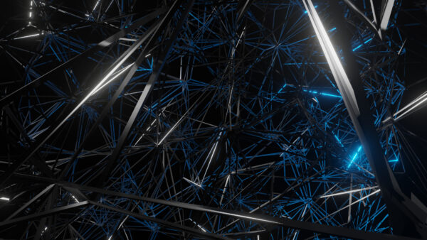 Wallpaper Black, Blue, Abstract, Lines