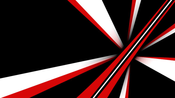 Wallpaper Black, Abstract, Red, White, Lines, Minimalist