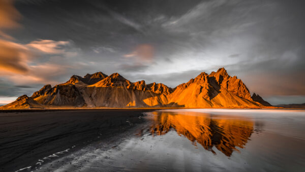 Wallpaper Reflection, Mountain, Ocean, With, Nature, Water, Beach