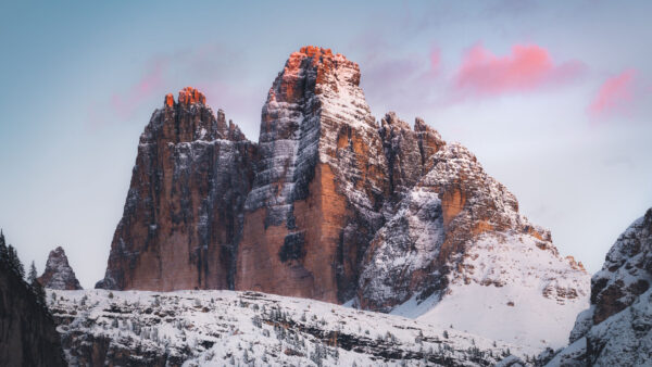 Wallpaper Nature, Brown, Mobile, Snow, Mountains, Desktop, With, Covered