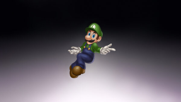 Wallpaper With, Background, And, Luigi, Gray, Black, Games