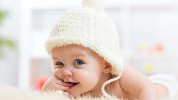 Wallpaper Child, Cap, Having, Fingers, Wearing, Inside, Woolen, Mouth, Baby, Knitted, Cute