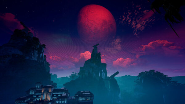 Wallpaper Moon, Night, Borderlands